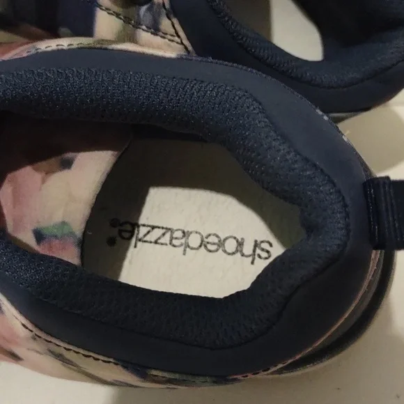 ShoeDazzle blue and pink floral shoe sneaker size 6.5 women flowers - Picture 9 of 11